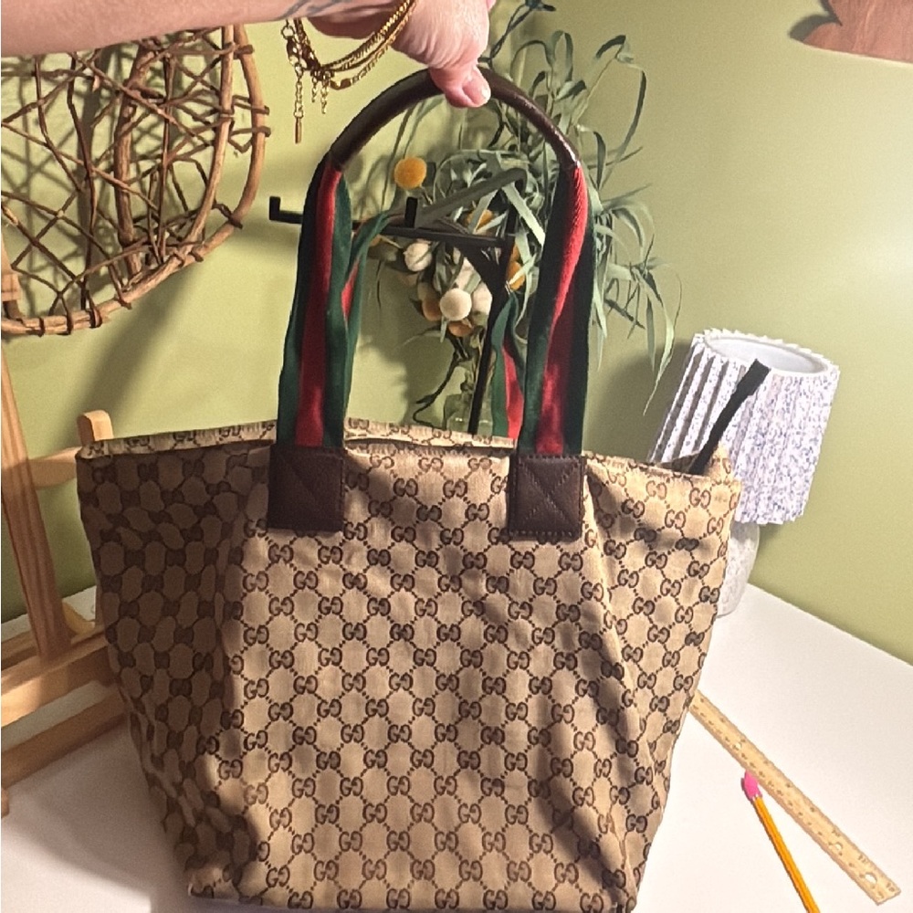 Gucci Beige and Brown GG Tote